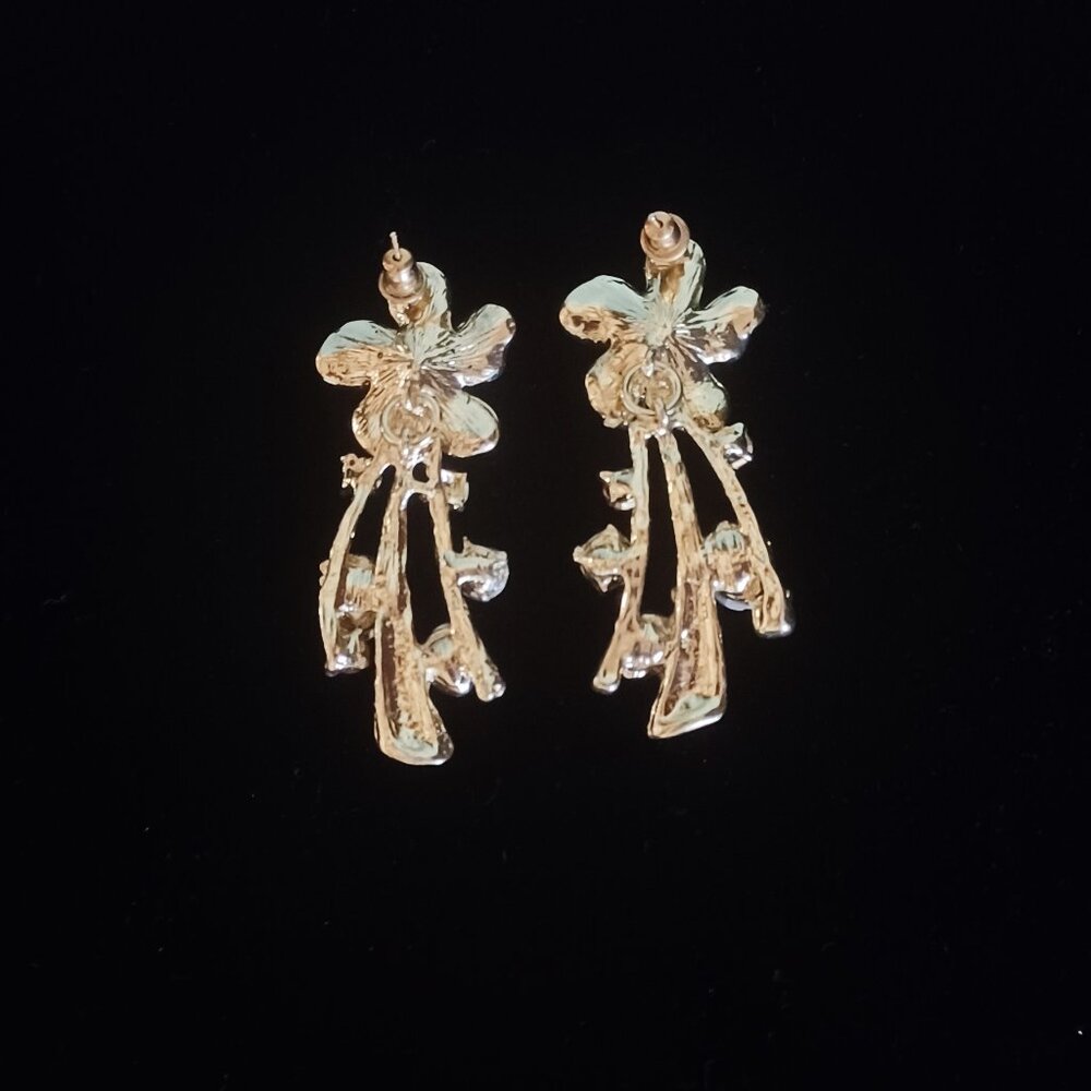 Colorful Rhinestone Earrings - Picture 3 of 5
